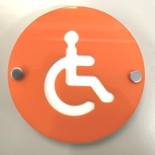 Panneau de toilettes pour handicapés rond 35 cm finition flottante