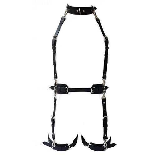 Men Body Chest Belt for Men Adjustable Leather Belts with Buckles Rave Costume Sexy Punk Chest Belt Clubwear Costume