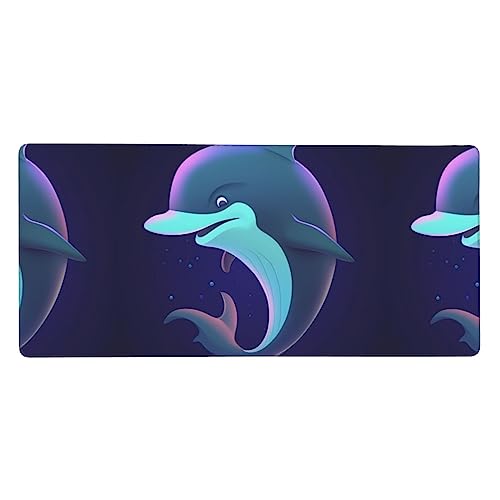 Tapis de souris de jeu étendu Dolphin 90x40cm pour le bureau