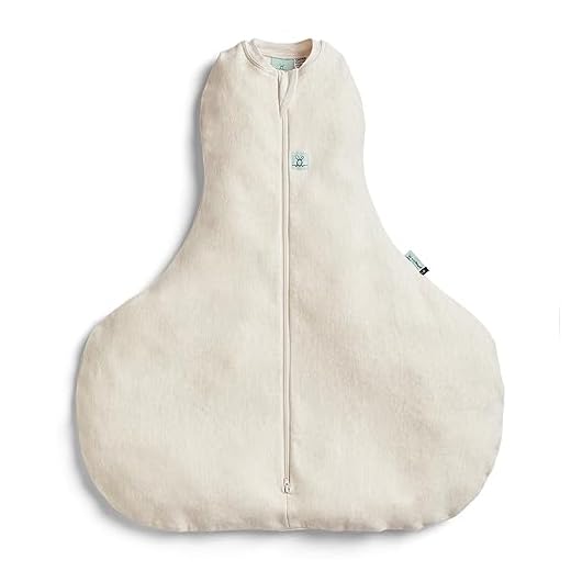 ergoPouch 1.0 TOG Hip Harness Cocoon Swaddle Bag, Breathable Baby Sleep Bag for Hip Health, Snug and Gentle (6-12 Months, Oatmeal Marle)