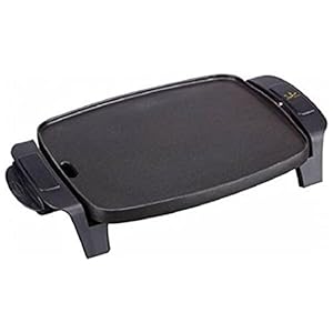 Jata GR205 Plancha de Asar, Antiadherente, Resistente al rayado, 1000W, Medidas 28 x 22 cm, Fabricada en España, Fácil limpieza, Bandeja recogesalsas
