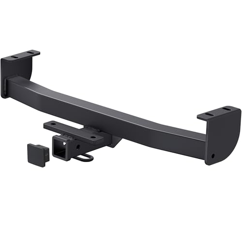 Class 3 Trailer Hitch Compatible with 2016 2017 2018 2019 2020 2021 2022 2023 Toyota Tacoma, 2 inch Rear Tow Hitch Receiver, Black Powder Coated Alloy Carbon Steel
