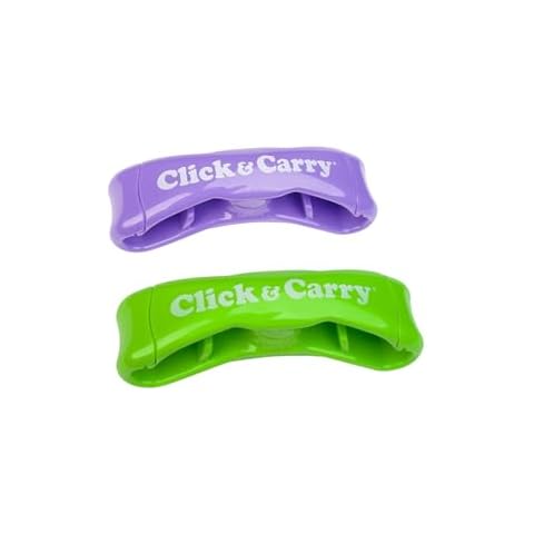 Click & Carry Grocery Bag Carrier, 1 Pack, Purple - As seen on Shark Tank, Soft Cushion Grip - Grocery Bag Carrier, 1 Pack, Green - As seen on Shark Tank, Soft Cushion Grip Cover