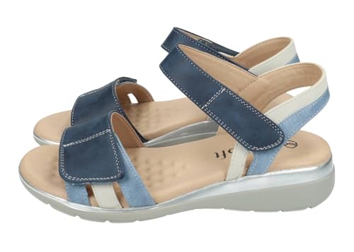 mysoft 25M002 - Sandali da donna con soletta in memory foam, design leggero e chiusura regolabile, Navy, 7