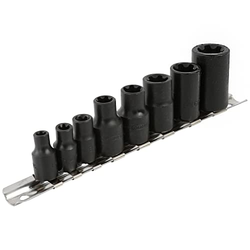OEMTOOLS 25455 8-Pc Impact External Torx Plus Socket Set EP6-EP18 3/8" Dr