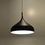 Comtemporary Pendant Light 60W Black Lampshade Industrial Metal Pendant Light Shade Ceiling Hanging