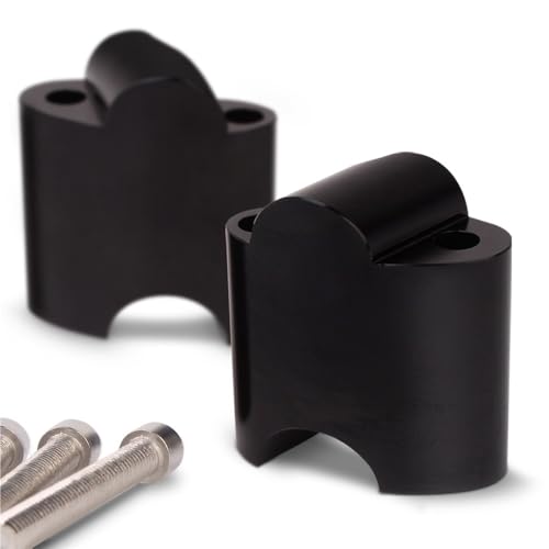 Rehausse guidon Sportster XL1200 en aluminium CNC anodisé noir 2 pouces