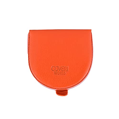 PORTAMONETE TACCO IN PELLE 1pz NERO 8x8x1,5cm CON BOTTONE - 3700