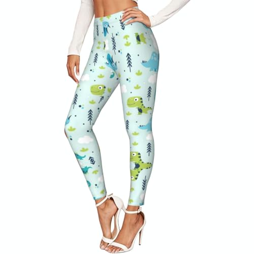 Leggings de compresión para entrenar en el gimnasio con estilo de dinosaurios