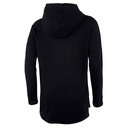 adidas Girls' Long Sleeve Hooded Tee T-Shirt, BoS adi Black Print, X-Large