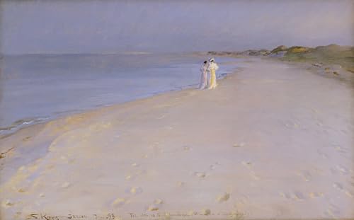 Póster de graffiti Serata d'estate a South Beach de Krøyer lienzo decoración pared 60x90cm