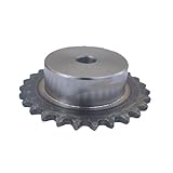 LYMFE Industrial helical Gear 1pcs 04C Chain Gear Steel Industrial Sprocket Wheel Motor Chain Drive Sprocket 9 10 11 12 13 14 15 16 17 18 to 24Teeth (Size : 22T Dia 47.5mm)