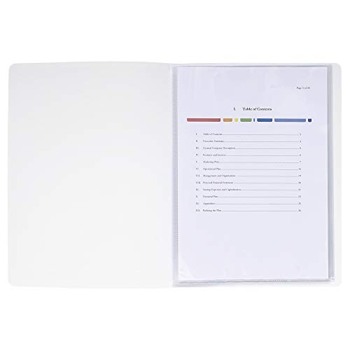 Exacompta 58209E Kreacover Sichtmappe (aus festem PP 800µ, mit 20 Hüllen, DIN A4, 21 x 29,7 cm) 1 Stück weiß