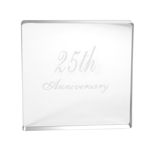 Cathy's Concepts 25th Wedding Anniversary Acrylic Cake Topper