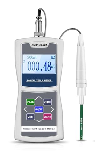 Image of GOYOJO Digital Gauss Meter (2400mT /24000Gs), High Accuracy Magnetic Field Tester for DC Magnet Measurement, Permanent Magnets, Motors, Speakers, and Industrial Applications, ±1% Accuracy
