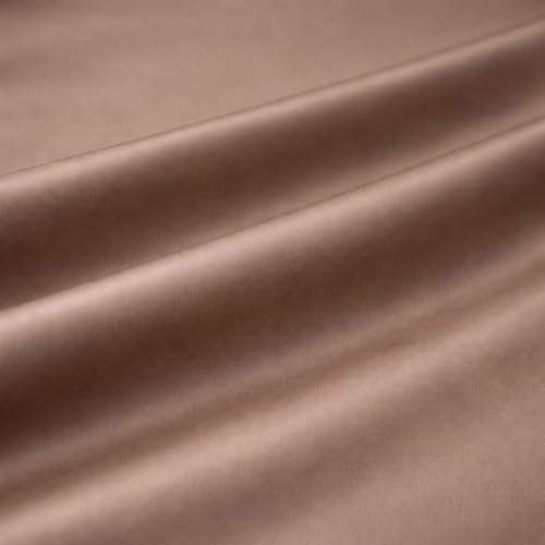 Image of LANE LINEN 100% Cotton Satin Fantasy Bedsheet Double Size - Taupe
