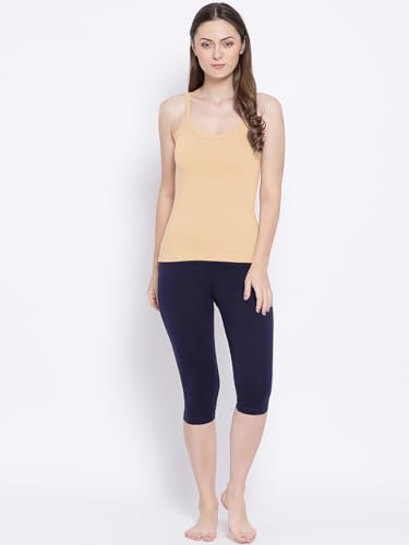 Image of Rupa Softline Women Super Combed Cotton Camisole, Under-Shirt, Stretchable and Body-Hugging, Pack of 3