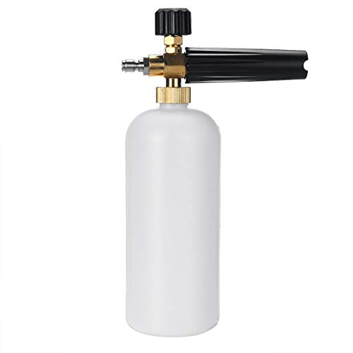Junww Washing machine accessories High Pressure Cleaner Soap Snow Foam Lance Foamer Sprayer Car Washer 280x163x85mm 1L for Car Wash (Color : Black)