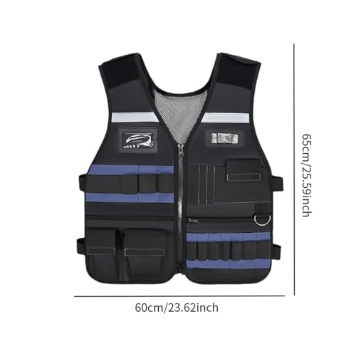 Electrician Tool Vest Electrical Work Clothes Wear Resistant Tool Vest for Engineer Technician Carpenter3