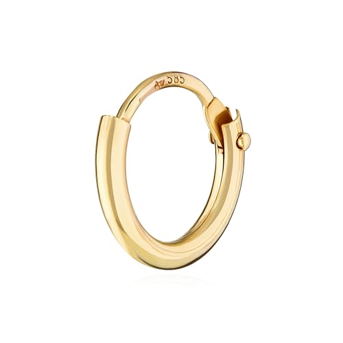 NKlaus 585er 14 Karat echt GOLD Einzel HERREN Klappcreole Ohrring Ohrschmuck Ohrhänger 9,0mm 1752 NKlaus 585er 14 Karat echt GOLD Einzel HERREN Klappcreole Ohrring Ohrschmuck Ohrhänger 9,0mm 1752