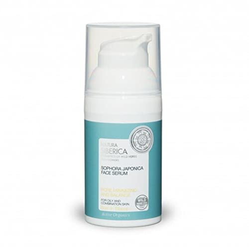 ACTIVE ORGANICS Face Serum - Tightens Pores for Oily and Combination Skin with Sophora Japonica, Active Organics Wild Herbs and Flowers 30 ml (Natura Siberica)