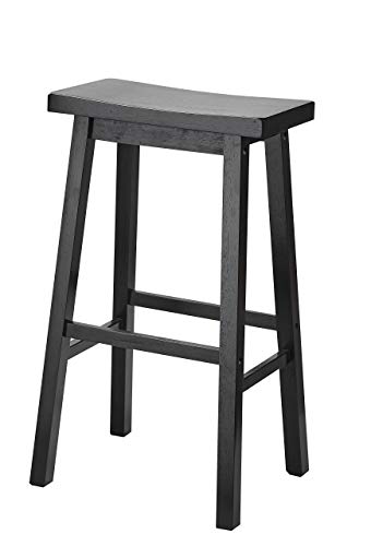 PJ Wood 29 pulgadas de Silla Taburete L 16.33 x W x H 12,63 29 pulgadas Negro