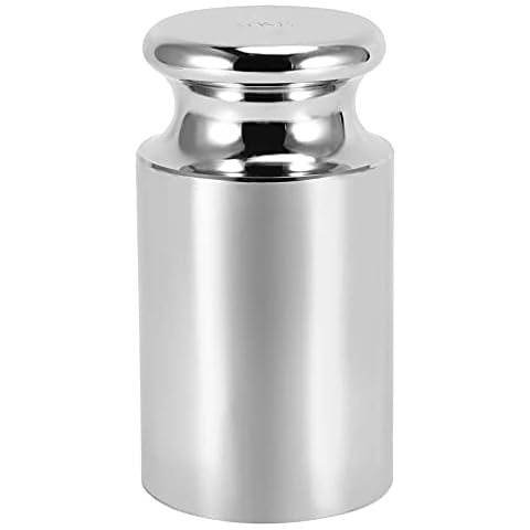 FUNSUEI 5 KG Calibration Weight, Precision Class M1 Scale Calibration Weight, Calibration Weight for Digital Scale, Chrome Finish, Carbon Steel, Silver Cover