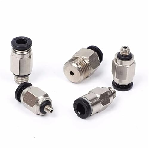Conector rápido neumático PL M5 con válvula mariposa para manguera de 5mm 5