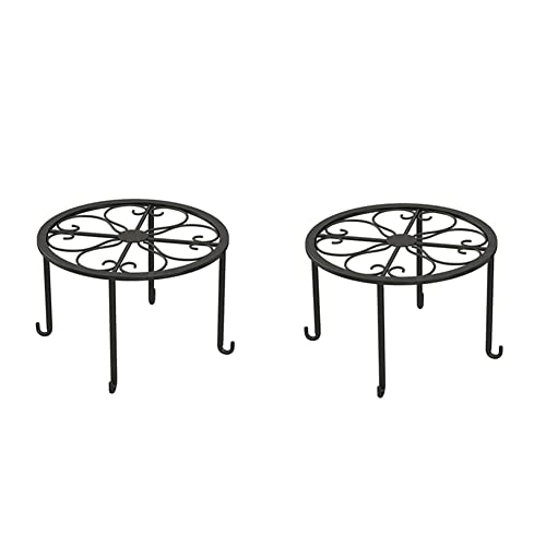 MILLTOR Juego de 2 soportes para plantas decentes de metal, robustos y resistentes al óxido, para varias plantas