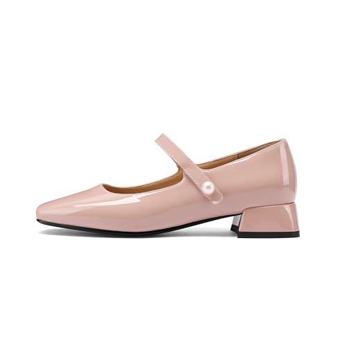 Womens Mary Jane Flats Shoes Comfort Flats Shoes Dressy Casual Square Toe Shoes