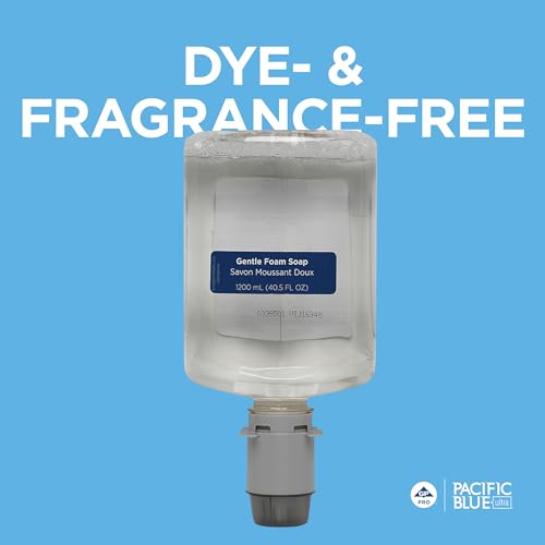 Pacific Blue Ultra Gentle Foam Hand Soap Refill (43714), Compatible Only With Pacific Blue Ultra Manual Dispenser, Dye and Fragrance-Free, 40.5 FL OZ, 4 Refills Per Case
