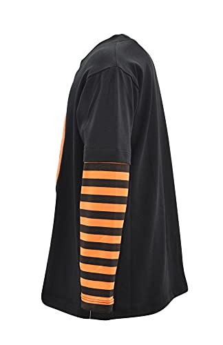 Image of Unique Baby Boys Shirts for Kids and Toddlers Striped Layered Long Sleeve with Embroidery
