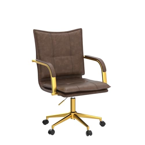 MOJAY Gold Base Leather Chair