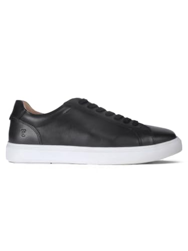 Image of Thomas Crick Men's Theo Genuine Leather Sneakers | Premium Smart Casual Lace-Up Shoes with Cushioned Collar & Anti-Slip Rubber Sole, UK Size 6-11