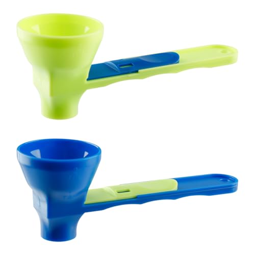 Lotsdonxia 2 Pcs Leak-Proof Protein Powder Scoops – 10g/0.35oz Sliding Funnel Scoop for Accurate Measurement and Mess-Free Dispensing for Gym, Milk Formula, and Kitchen Use