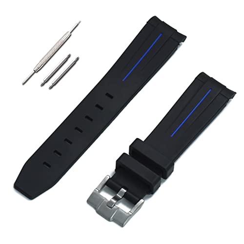 Bracelet montre silicone incurvé 20 mm pour éliminer l'espace vide du boîtier