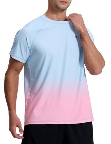 Image of Men's Swim Shirts Rash Guard UPF 50+ UV Sun Protection T-Shirt Quick Dry Fishing Beach T Shirts