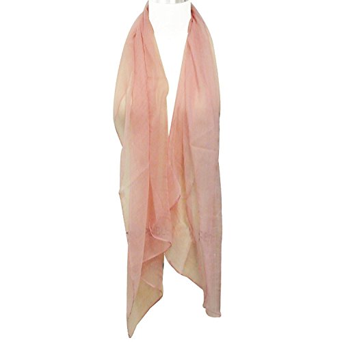 Wrapables Solid Color Silk Long Scarf, Pink3