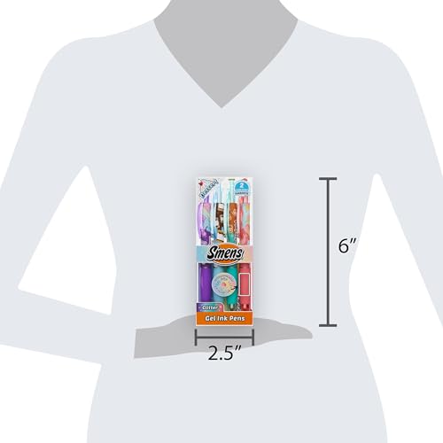 Set de 4 bolígrafos gel con purpurina y aroma dulce miniatura 7
