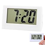 Small Travel Digital Clock,Digital Clock Battery Powered Only,Small Di/gital Cloc/k,Bedside Cloc/k,LED Di/gital desk clock,Clo/cks for Bedrooms,Travel Alarm Clo/ck,Bedside Cloc/k Digi/tal(White)