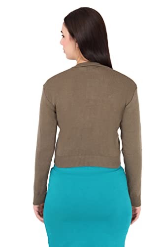 Image of Women Winter Wear V-Neck Full Sleeves Regular Fit Woollen Blouse
