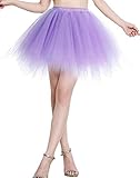 🎸Elastische Taille, bequem zu tragen. Minirock, Tüllrock, Tanzrock, Petticoat für Vintage Kleid. Der Tüllrock ist mit Polyesterfasern gefüttert, die exquisit geschnitten sind und einen sehr dreidimensionalen Effekt haben.
