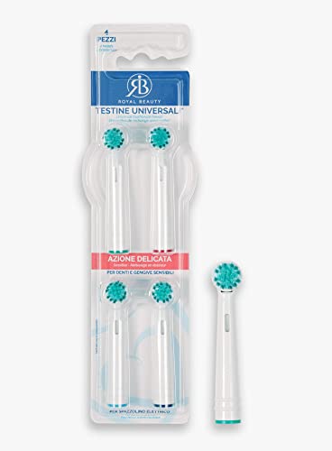 Royal Beauty Cabezales de repuesto universales, acción delicada, 1 paquete de 4 cabezales