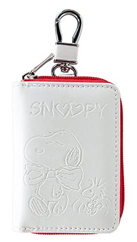 スマートキーケース スヌーピー ホワイト×レッド SNKC-05
