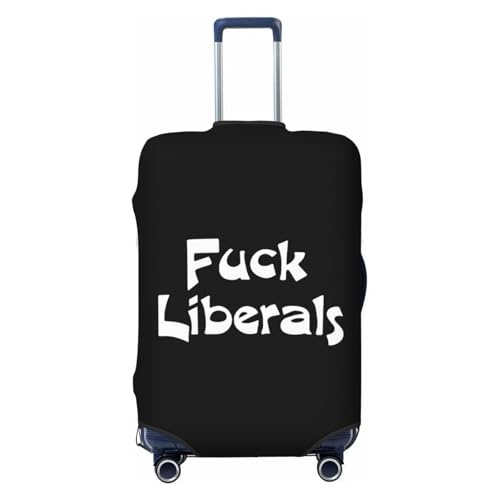 Fuck Liberals Travel Luggage Cover Suitcase Protector Fits 29-32 Inch Case(Black,XL)