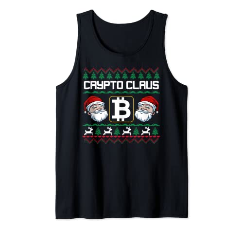 Crypto Claus Bitcoin Trader Santa Christmas Currency Débardeur