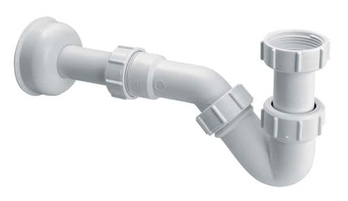 Bidetsiphon Rohr 1 1/4'X32mm mit Verlängerung und Rosette ohne Auslöser -...