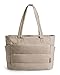 BAGSMART Tote Bag for Women, Lightweight Puffy Tote Bag with Compartments Shoulder Bag Handbag for Travel, Work, Gym (c-Standard Size-Grayish Brown, Standard Size)