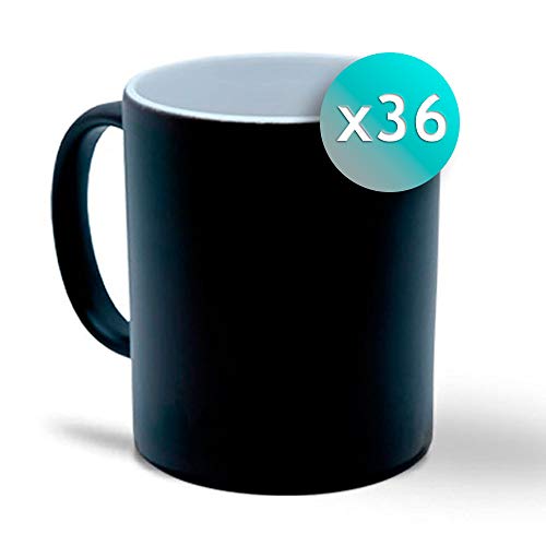 Sublimet Sublimation Solutions Pack 36 Tazas Mágicas para sublimación | Tazas Que Muestran diseño Cuando se calientan | Pack 36 Tazas