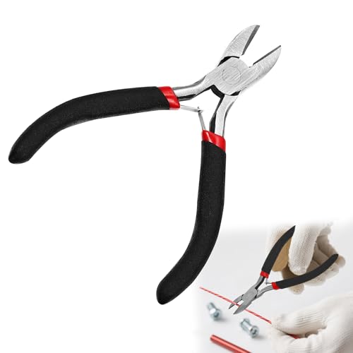 Wire Cutters 1PCS Precision Cutting Pliers Ultra Sharp Wire Snips Spring Loaded Flush Cutter for Jewelry Making Ideal Wire Snips for Crafting